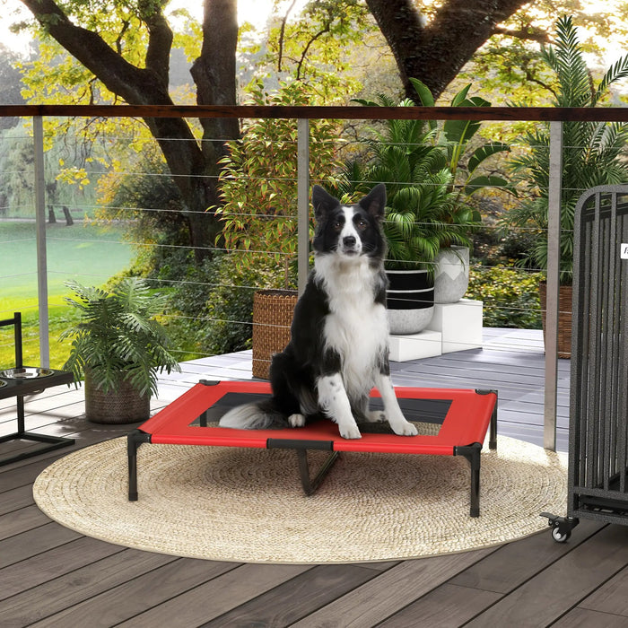 Dog bed dog loungers Robust increased & weatherproof red, 92x76x18cm