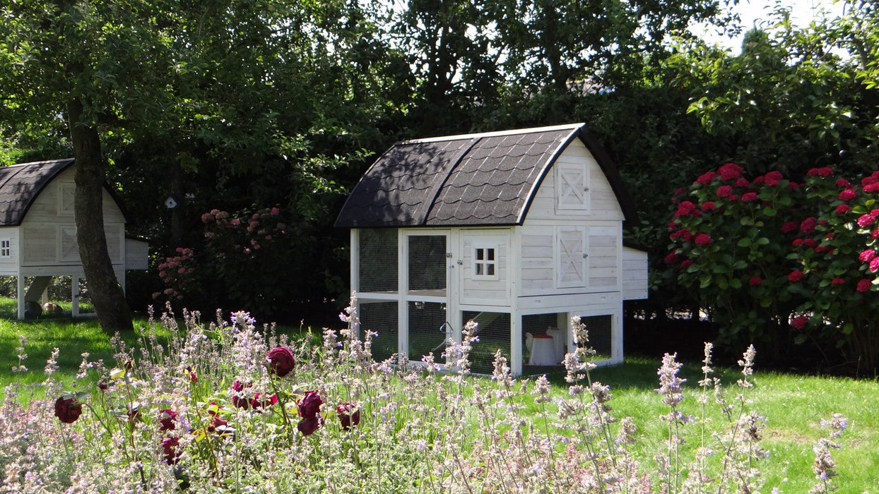 Kaninchenstall XXL grosser Stall mit Auslauf, Schublade und Strauraum, 168x150x157cm