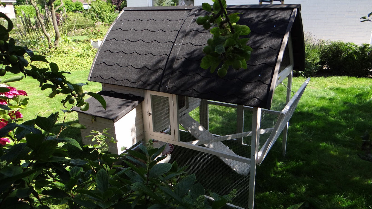 Kaninchenstall XXL grosser Stall mit Auslauf, Schublade und Strauraum, 168x150x157cm