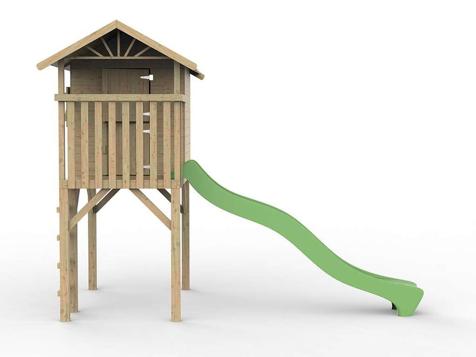 Playhouse with Slide, Game Tower, Stelzenhaus 'Tree', 156x237x298cm (bxtxh)