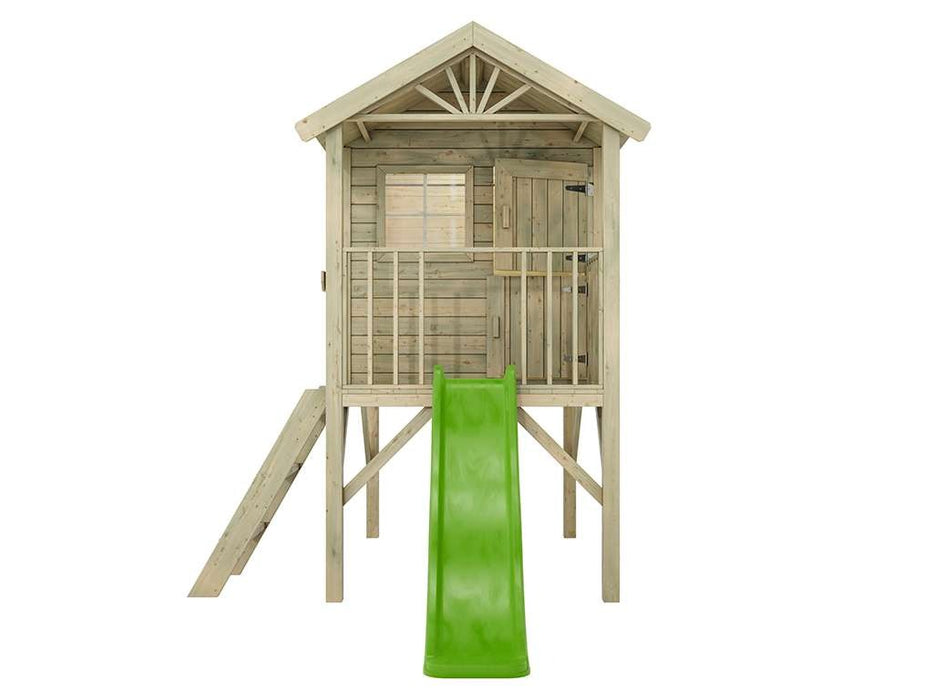 Playhouse, Play Tower, Stelzenhaus `` Laugh XL '' y compris le green à glissement, 155.3x188x244.5 cm (bxtxh)