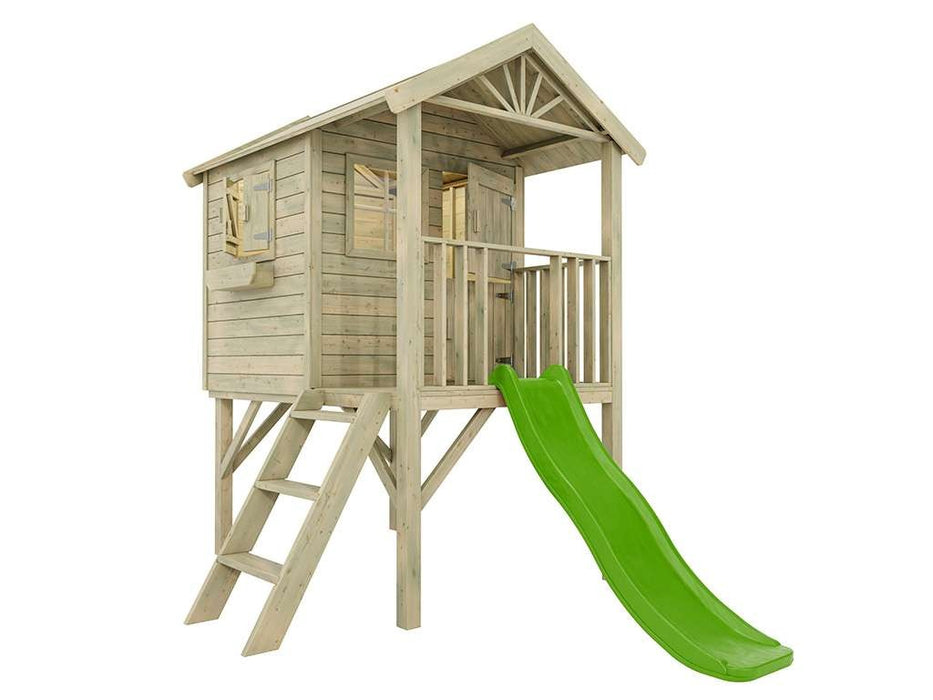 Playhouse, Play Tower, Stelzenhaus `` Laugh XL '' y compris le green à glissement, 155.3x188x244.5 cm (bxtxh)