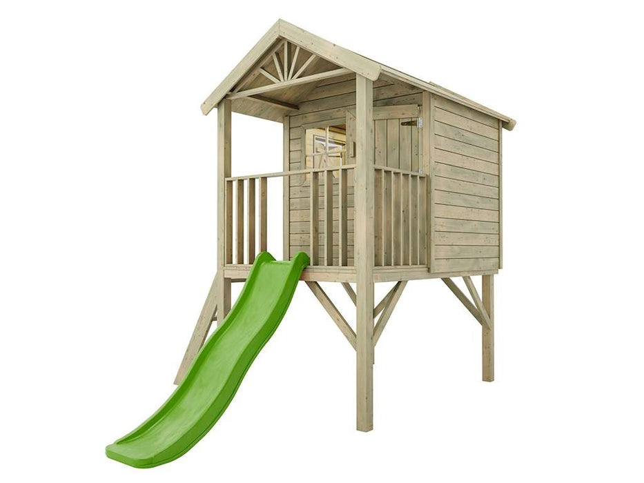 Playhouse, Play Tower, Stelzenhaus `` Laugh XL '' y compris le green à glissement, 155.3x188x244.5 cm (bxtxh)