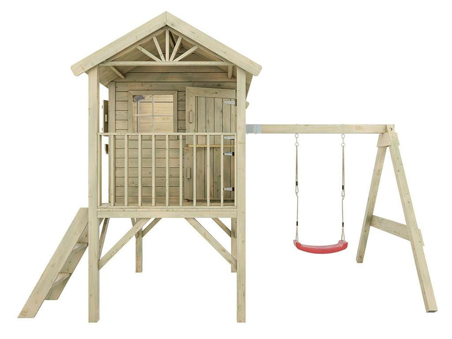 Playhouse, Play Tower, Stelzenhaus `` Laugh XL '' y compris la croissance du swing, 155.3x188x244.5 cm (bxtxh)