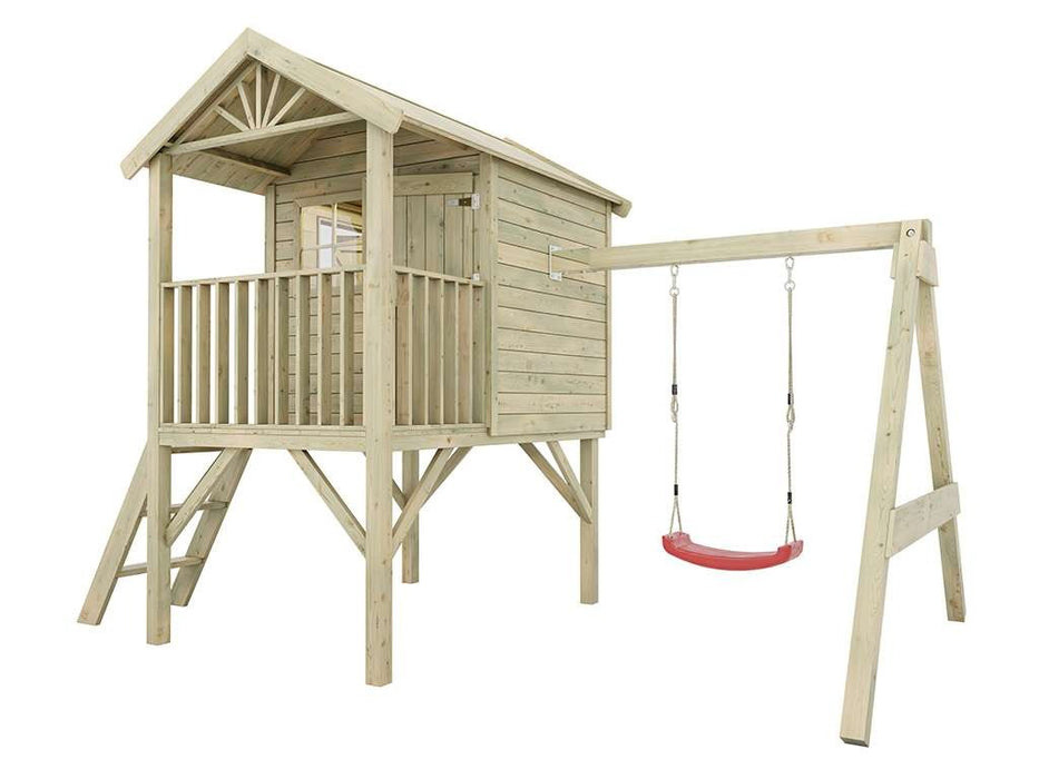 Playhouse, Play Tower, Stelzenhaus `` Laugh XL '' y compris la croissance du swing, 155.3x188x244.5 cm (bxtxh)