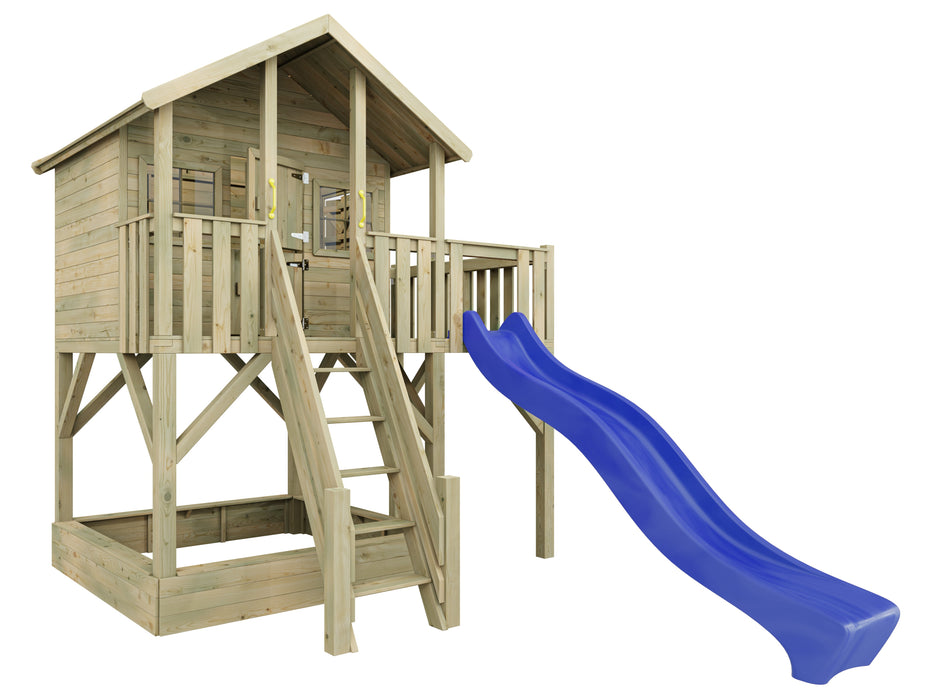 Stelzenhaus 'BIG XL' inkl. Rutsche Blau, 288,5x292,7x322,7cm (BxTxH)