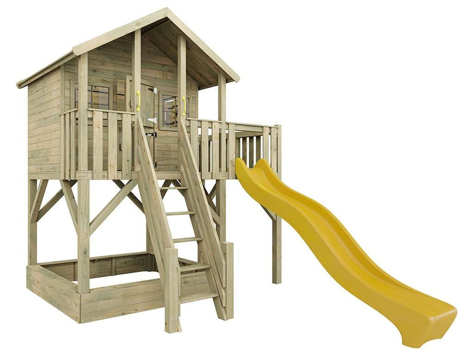 Stelzenhaus 'BIG XL' inkl. Rutsche Gelb, 288,5x292,7x322,7cm (BxTxH)