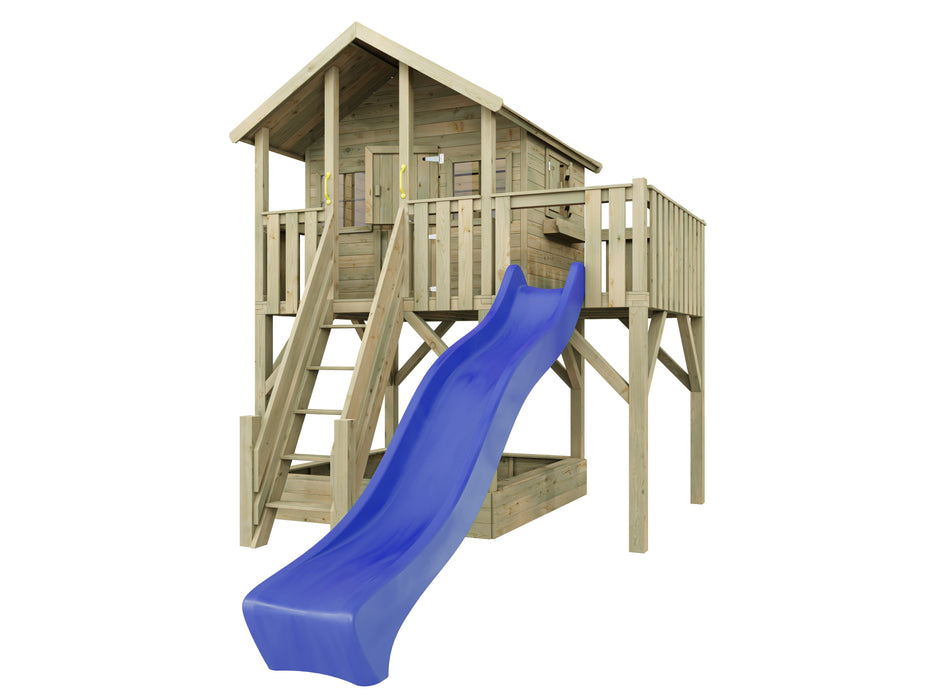 Stelzenhaus 'BIG XL' inkl. Rutsche Blau, 288,5x292,7x322,7cm (BxTxH)