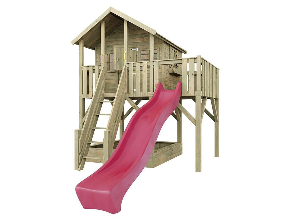 Stelzenhaus 'BIG XL' inkl. Rutsche Pink, 288,5x292,7x322,7cm (BxTxH)