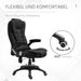 Bürostuhl Massagesessel Wärmefunktion höhenverstellbar ergonomisch Schwarz, 68x72x110–120cm