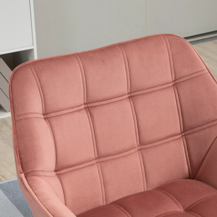 Fauteuil d'ameublement AkzentCafe Scandi Design Samt Optics Pink, 68.5x61x72cm