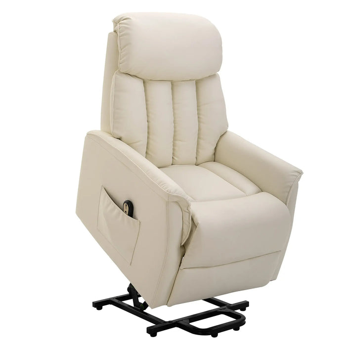 Anste fauteuil télévisé fauteuil électrique électrique avec une aide permanente et une fonction de mensonge beige, 80x94x104cm