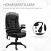 Bürostuhl Massagesessel Wärmefunktion höhenverstellbar ergonomisch Schwarz, 68x72x110–120cm