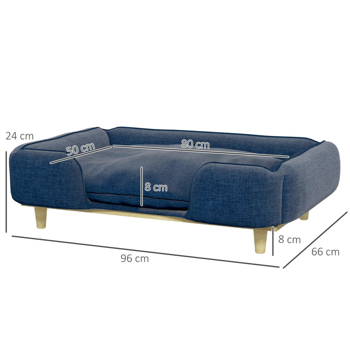 Dogenofa PET BED PET rimovibile e lavabile lavabile blu scuro, 96x66x24cm