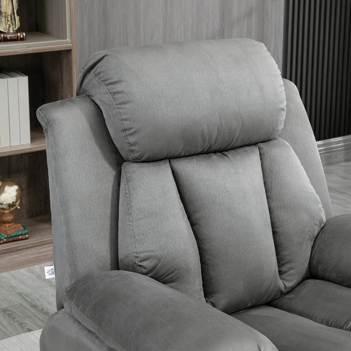 TV Armchair avec support - Up Aid & Fold -out Boot Rec, y compris le gris clair télécommande, 93x96x105cm