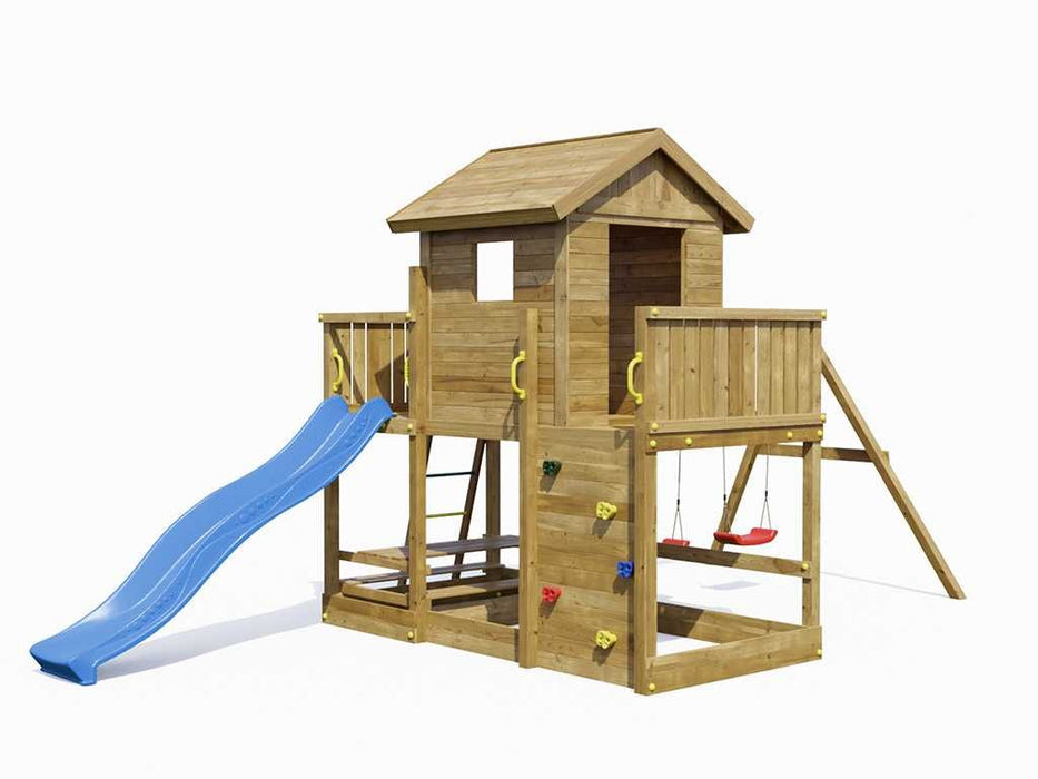 Maison sur pilotis 'SATURN' imprégnée sous pression, 365x301x280cm (LxPxH)