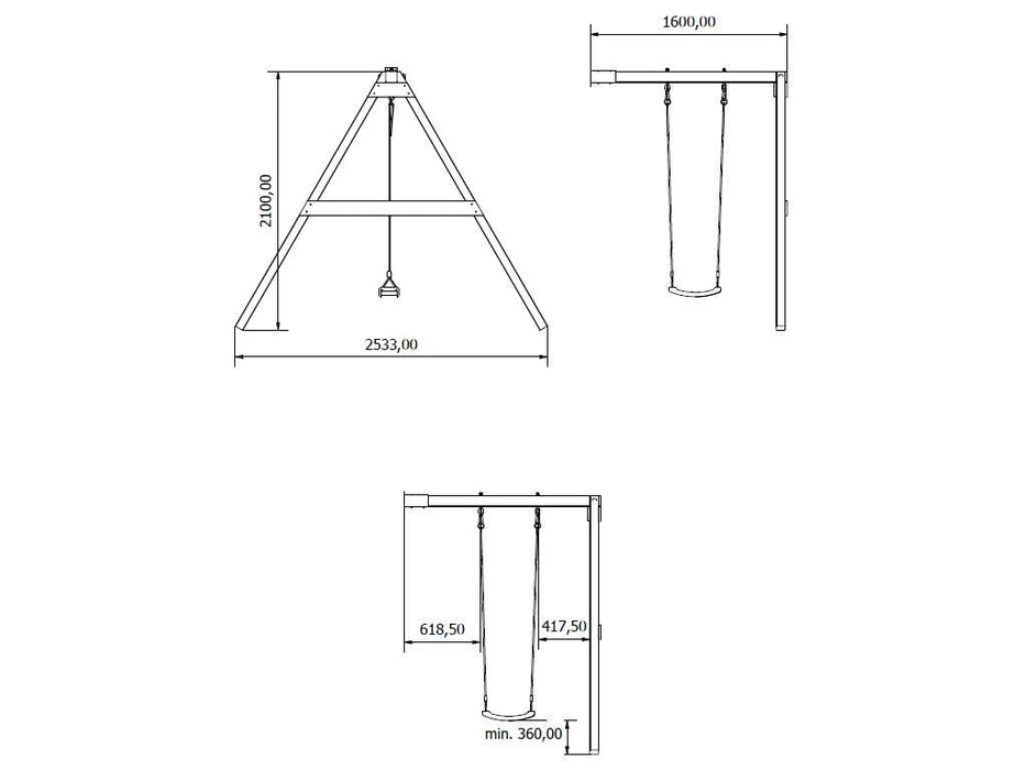 Stelzenhaus 'BIG XL' inkl. Einzelschaukel & Rutsche Gelb, 448,5x292,7x322,7cm (BxTxH)