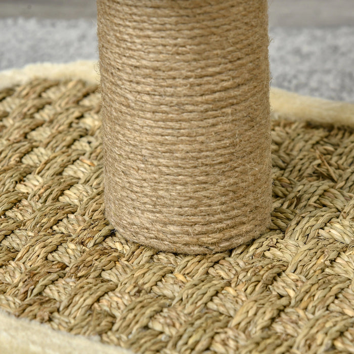 Cat Scratching Post pour un seul chat, kaki + brun clair, 40x30x56cm