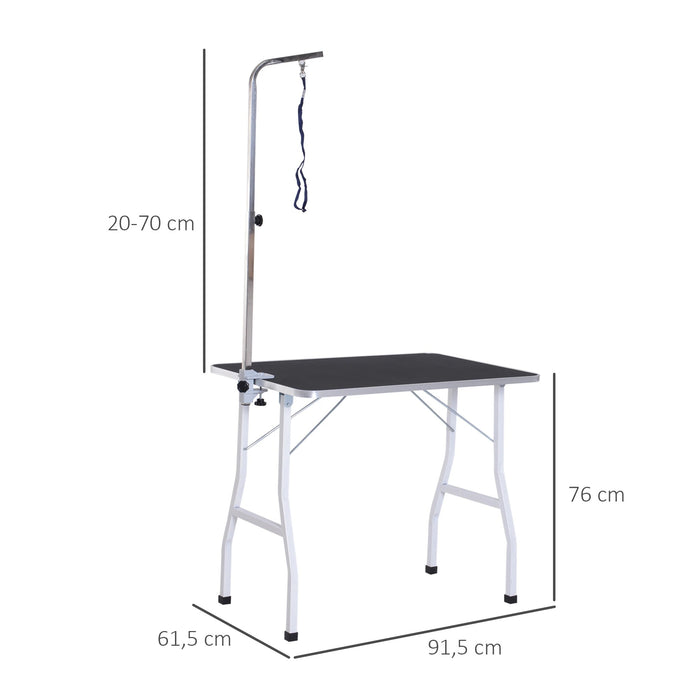 Table de soins pour animaux de compagnie Tableau de table Réglable, 91.5x61.5x76cm