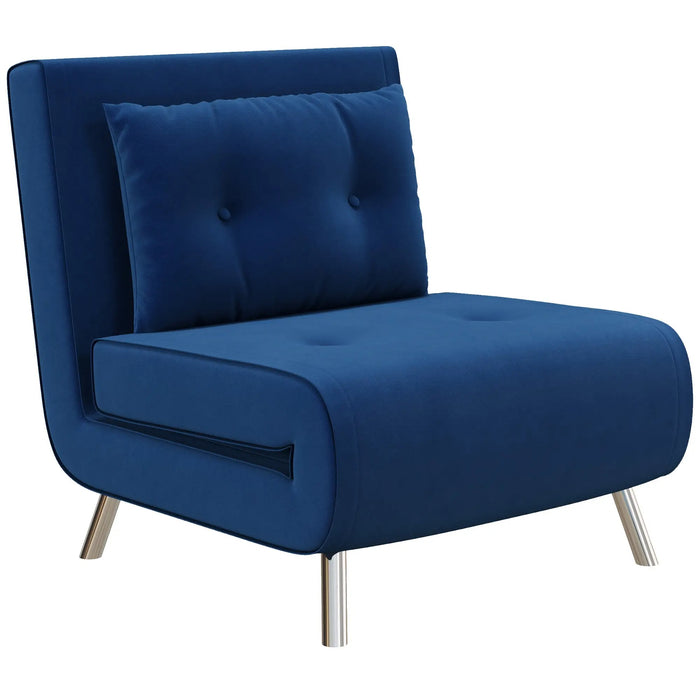 Détendez le fauteuil à Skiere Dignity Chaise de lecture de chaise de lecture comprenant un oreiller bleu, 63x73x81cm