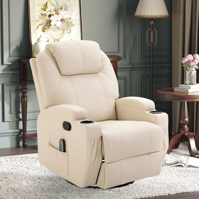 Chaise de massage électrique relaxant fauteuil 5 modes de massage Fonction de mensonge 84x92x109cm