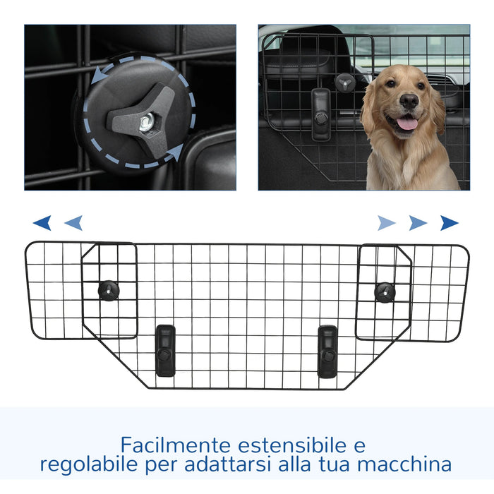 Grilla per cani Grilla Black universalmente regolabile, 90-120x40,5 cm