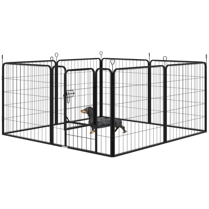 PlayPen de boîtier gratuit pour animaux de compagnie Hundehergeg Black, 80x80cm