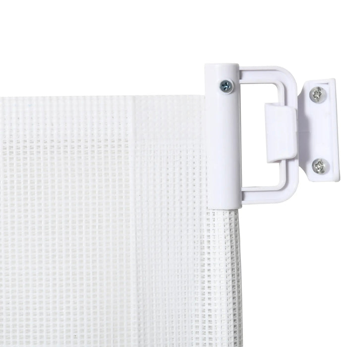 Calandre de protection des escaliers pour chiens Protection de porte de la calandre extensible blanc, 115 cm