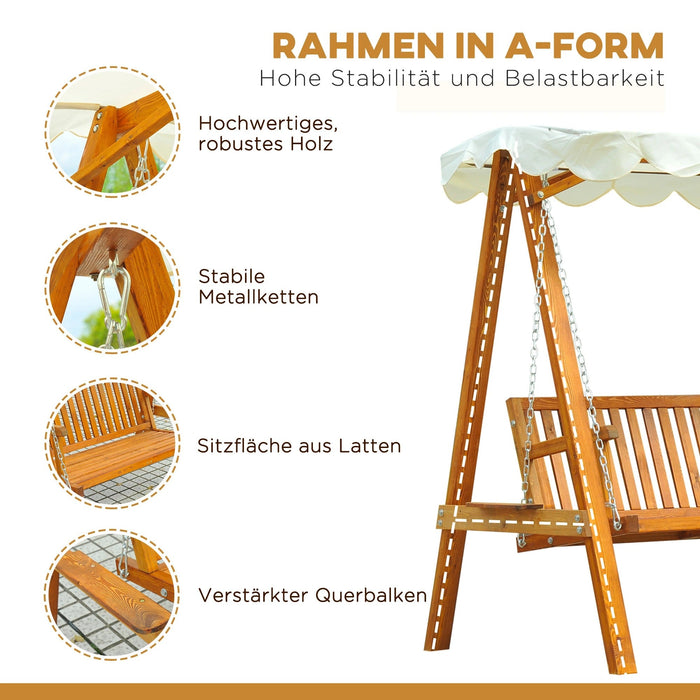 Hollywoodschaukel Gartenschaukel Schaukelbank Schaukel 2-Sitzer Lärche