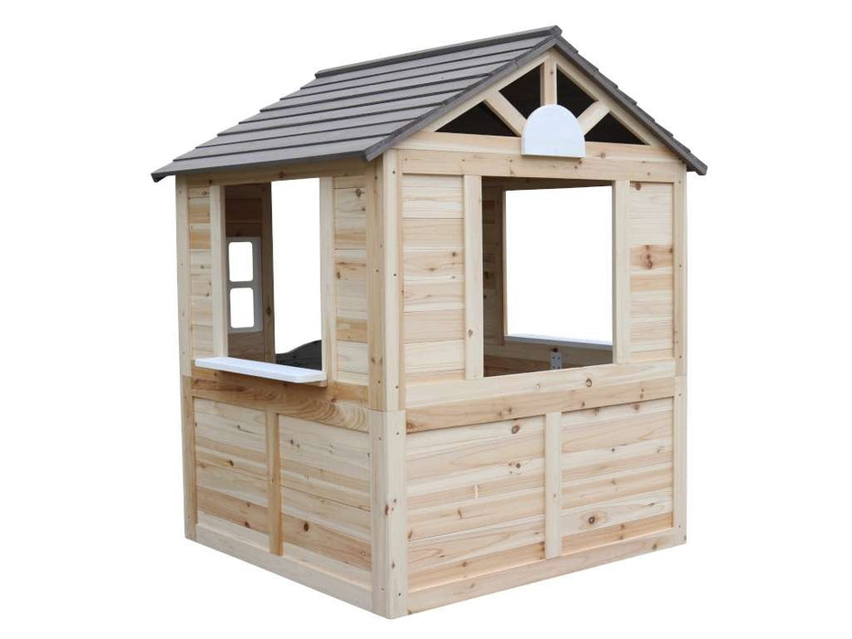 Spielhaus Children's Play House 'Moon' transparent / gris / blanc peint, 113x97x131cm (bxtxh)