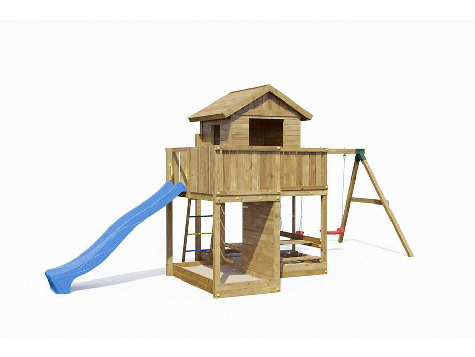 Maison sur pilotis 'NEPTUN' imprégnée sous pression, 448x382x280cm (LxPxH)