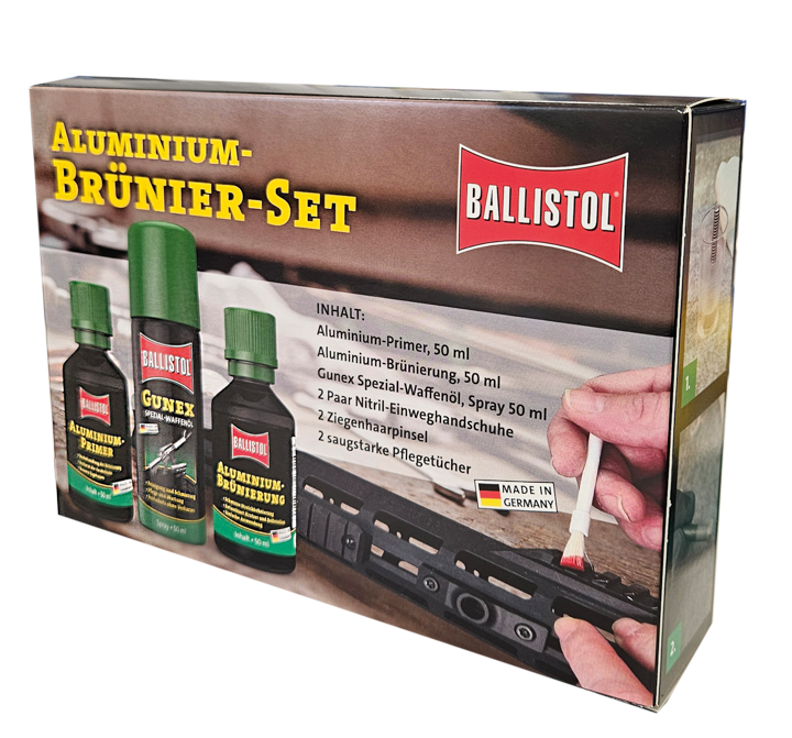 Ballistol Armi Care Set Aluminium Brünier Set con GunEx