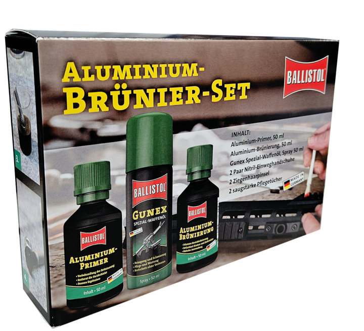 Ballistol Armi Care Set Aluminium Brünier Set con GunEx