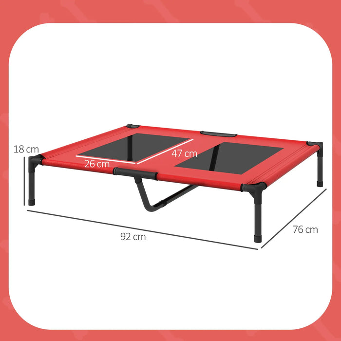 Dog bed dog loungers Robust increased & weatherproof red, 92x76x18cm