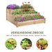 Hochbeet 3-stufige Gartenbeet Pflanzenbeet Kräuterbeet Blumentreppe für Balkon Garten Natur Tannenholz, 124x124x56cm