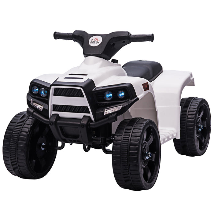 Mini Elektro -Quad ATV pendant 18 à 36 mois - avec 2 phares - PP en acier noir + blanc 65x40x43cm