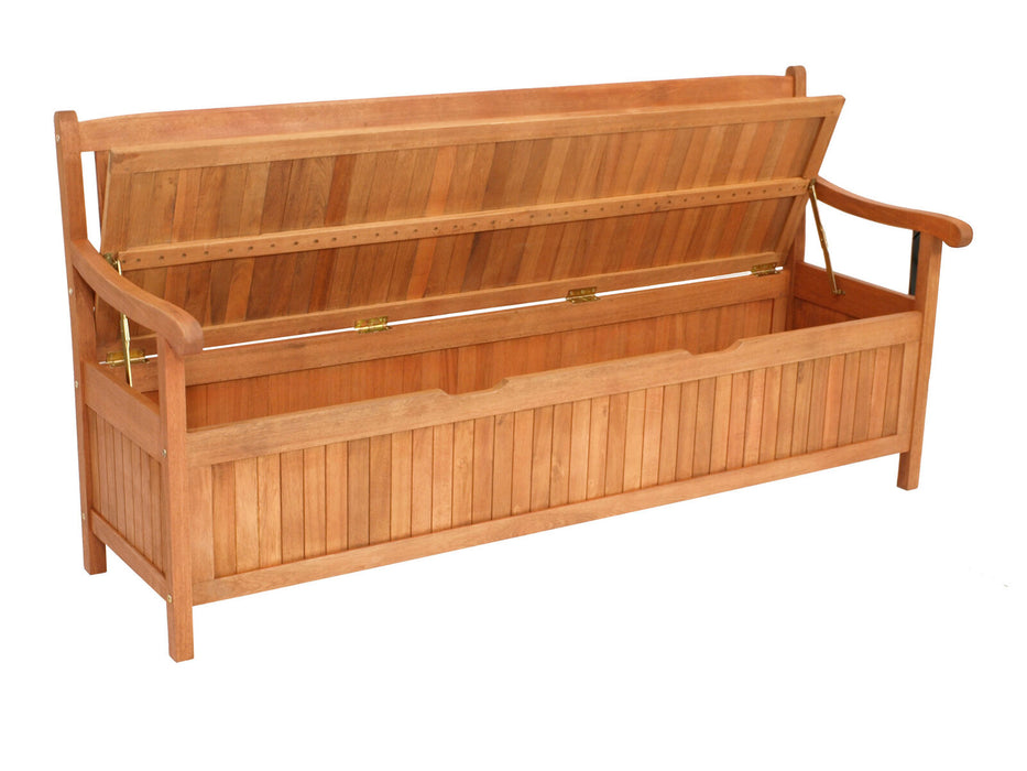 Banc de poitrine avec embouteillages Montego XXL, Eucalyptus Wood - 180 cm