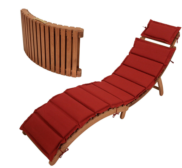 Garden lounger Panama Acacia wood with edition