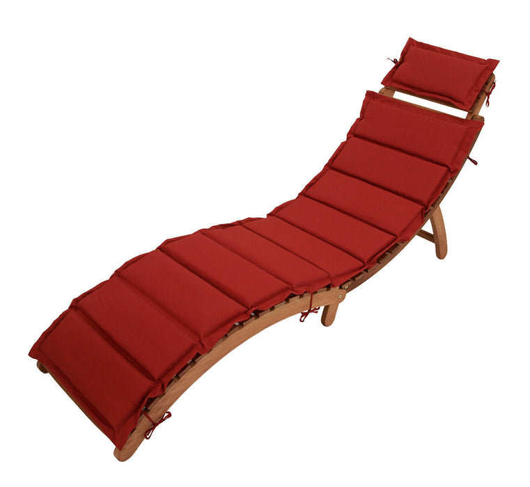 Garden lounger Panama Acacia wood with edition