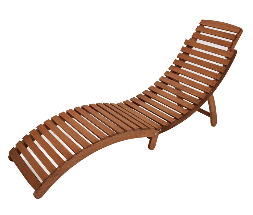 Garden lounger Panama Acacia wood with edition