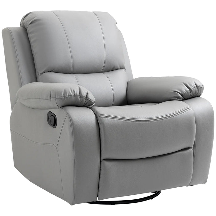 Détendez le fauteuil en fauteuil couché en fauteuil en chef incertible rotatif gris Wipfunction, 93x100x98cm