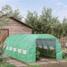 Foliengewächshaus Polytunnel 6x3x2m begehbares Gewächshaus mit aufrollbar Abdeckungen Folientunnel Treibhaus UV-Schutz Stahlrohr Grün