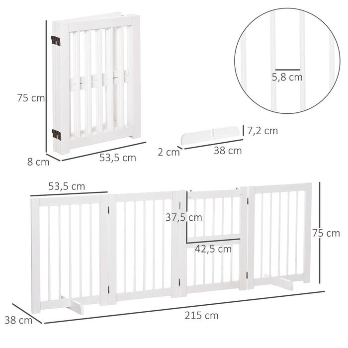 Barrière de protection de porte de la calandre Pigre pine pine bois blanc, 215x38x75cm