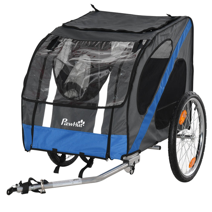 Dog fingers bicycle trailer dog transporters in the off -road blue, 145x80x87cm