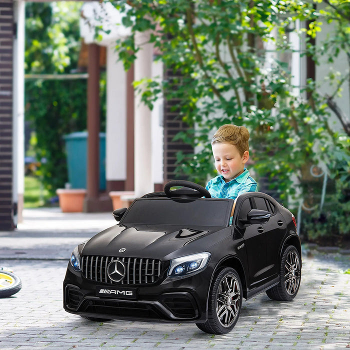 Véhicule pour enfants 12V Mercedes-Benz AMG GLC63S Coupé License ACTRIC avec télécommande et moteurs 2x35W à distance, noire 115x70x55cm