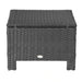 Poly Rattan Hocker mit Kissen Sitzhocker Schwarz + Cremeweiss, 50x50x35cm