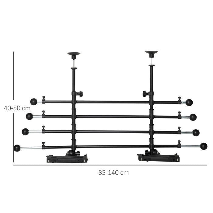 Dog auto partition height and width adjustable black, 140x50cm