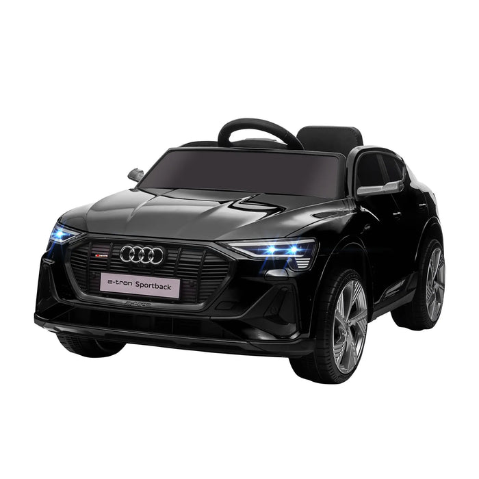 Elektro Children's Car 12V Audi E-tron avec télécommande, ceinture de sécurité, musique (MP3 / USB / TF), pour les enfants 3-5 ans, 3-5 km / h, noir