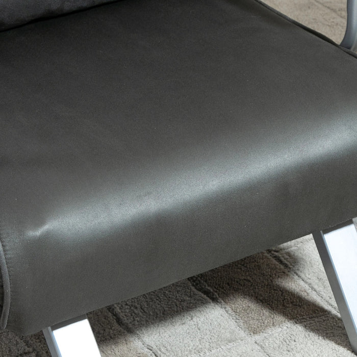 Détendez le fauteuil allongé en fauteuil de fauteuil du lit invité gris, 65x69x80cm