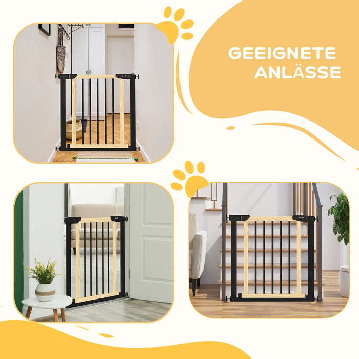 Grilles de protection des portes pour chiens Barrière de la calandre sans forage noir, 82x2x74cm